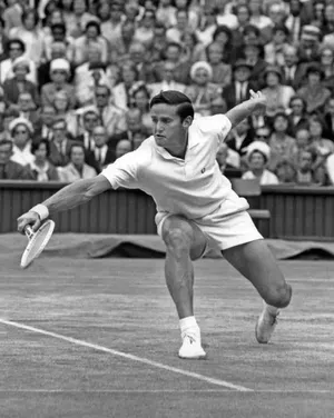 Vintage Tennis Action Shot Wallpaper