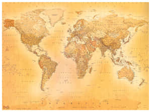 Vintage World Map Antique Style Wallpaper