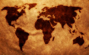 Vintage World Map Texture Wallpaper