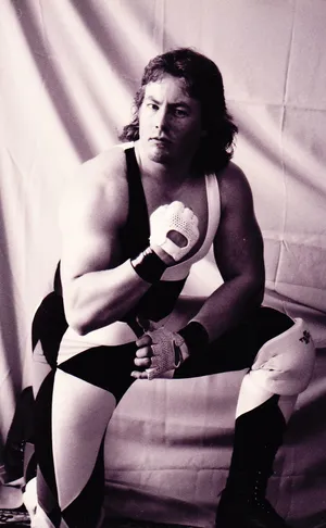 Vintage Wrestler Portrait Wallpaper