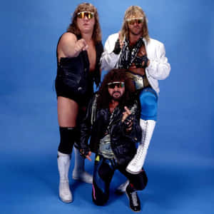 Vintage_ Wrestling_ Trio_ Pose Wallpaper