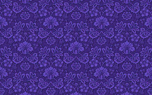 Violet Aesthetic Floral Fabric Wallpaper