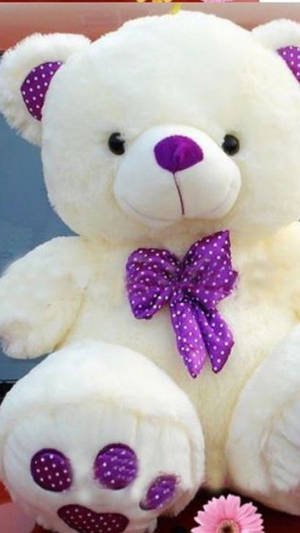 Violet Teddy Bear Wallpaper