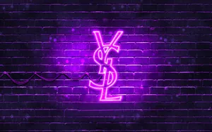 Violet Ysl Neon Lighting Wallpaper