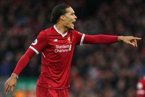 Virgil Van Dijk Giving Directions Wallpaper