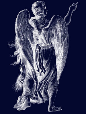 Virgo Guardian Angel Blue Wallpaper