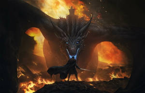 Viserion Fighting Jon Snow Game Of Thrones Wallpaper