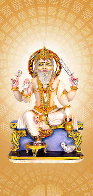 Vishwakarma With His Tools Wallpaper