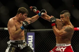 Vitor Belfort Middleweight Fight With Michael Bisping Wallpaper