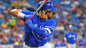 Vladimir Guerrero Jr Side View Wallpaper