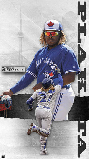 Vladimir Guerrero Jr White Poster Wallpaper