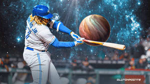 Vladimir Guerrero Jr With Planet Wallpaper