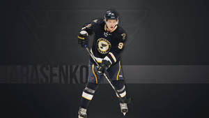 Vladimir Tarasenko With Mouth Open Wearing Black Jersey From St. Louis Blues Wallpaper