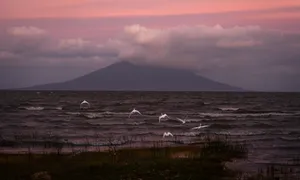 Volcano And Ocean In Nicaragua Wallpaper