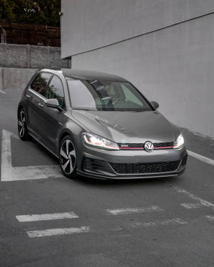 Volkswagen Golf Gti Mk7.5 Black Wallpaper