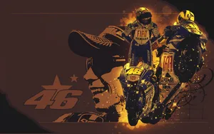 Vr46 Monochrome Poster Wallpaper