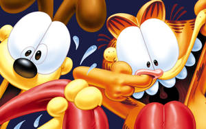 Wacky Garfield And Odie Wallpaper