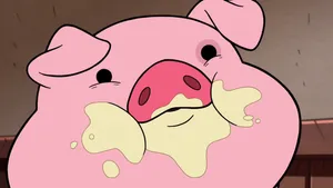 Waddles With Messy Face Wallpaper