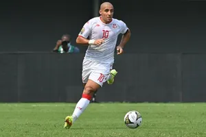 Wahbi Khazri In Action For The Tunisia National Football Team At The World Cup. Wallpaper