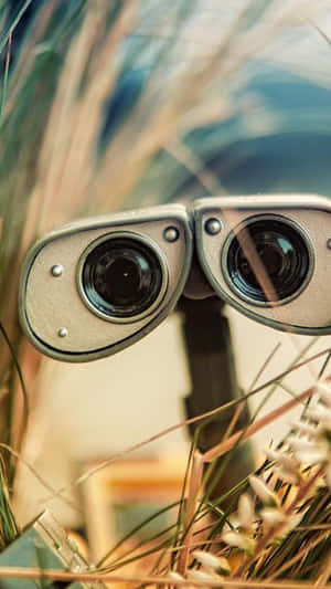 Wall E Iphone In Grass Wallpaper