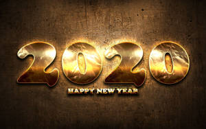 Wallpaper 2020 Golden Digits, Grunge, Happy New Wallpaper