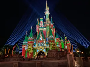 Walt Disney World Christmas Castle Wallpaper