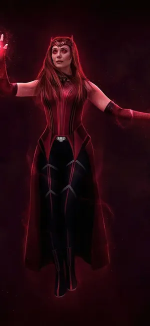 Wanda Maximoff Flying Marvel Iphone Xr Wallpaper