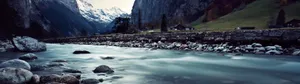 Wandering River Wrapping Its Way Through A Forest Wallpaper