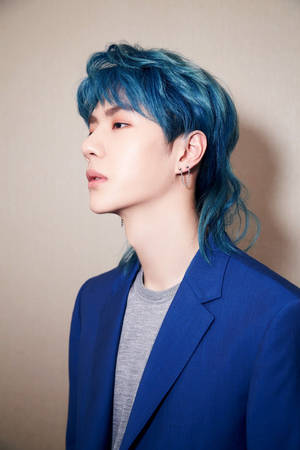 Wang Yibo Blue Mullet Wallpaper