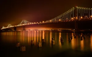 Warm Bay Bridge San Francisco Photography Wallpaper
