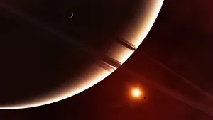 Warm Saturn 4k Wallpaper