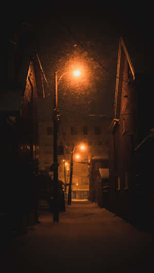 Warm Street Light Wallpaper