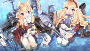 Warspite And Queen Elizabeth Host A Tea Party In Azur Lane Wallpaper