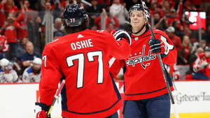 Washington Capitals John Carlson Fist Bump With Oshie Wallpaper