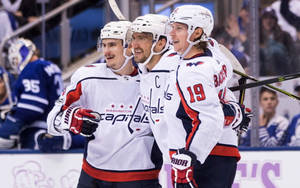 Washington Capitals Orlov, Ovechkin And Backstrom Wallpaper