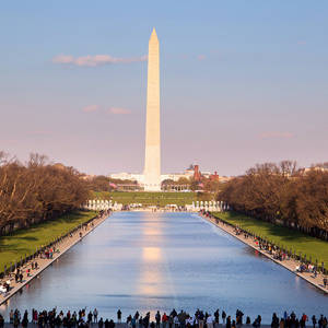 Washington Monument Hazy Reflection Wallpaper