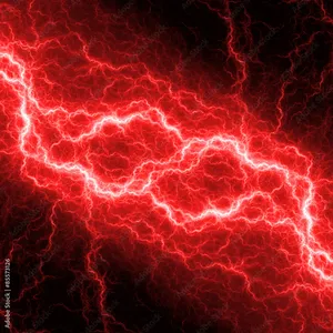 Watch In Awe As Red Lightning Streaks Across The Sky Wallpaper