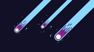 Watch Shooting Stars In Outer Space On This Dynamic Design Wallpaper