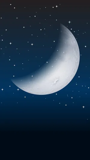 Watch The Night Sky Sparkle With The Moon And Stars On Your Iphone Wallpaper