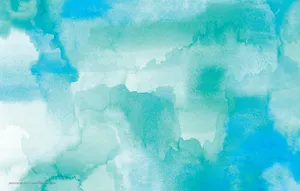 Watercolor Painting Cyan Aesthetic Wallpaper