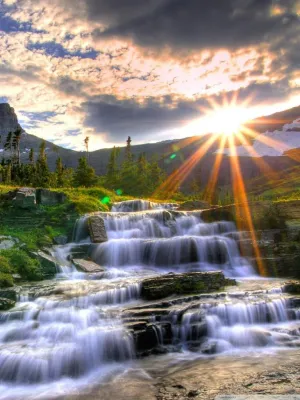 Waterfall Hd Nature Phone Wallpaper