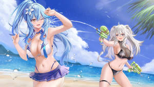 Waterguns And Girls In Bikinis Wallpaper