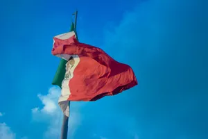 Waving Mexico Flag Wallpaper