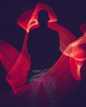 Wavy Lines Red Pfp Wallpaper