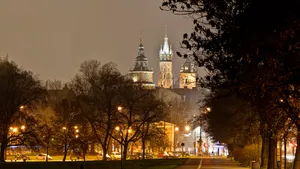 Wawel Castle Night Trees Wallpaper
