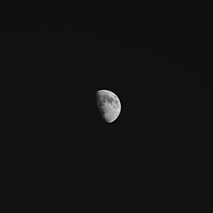 Waxing Gibbous Moon Black And White Pfp Wallpaper
