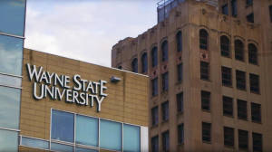 Wayne State University Campus Entrance Sign Wallpaper