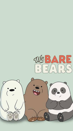 We Bare Bears Pastel Green Wallpaper