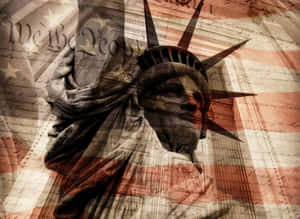 We The People Statue Of Liberty Newspaper Aesthetic Wallpaper
