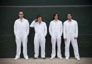 Weezer Bandin White Outfits Wallpaper